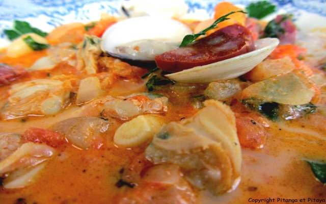 Soupe de clams et lard